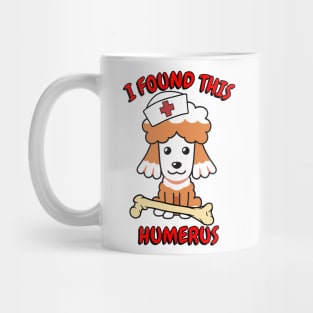 Funny poodle tells a lame joke Mug